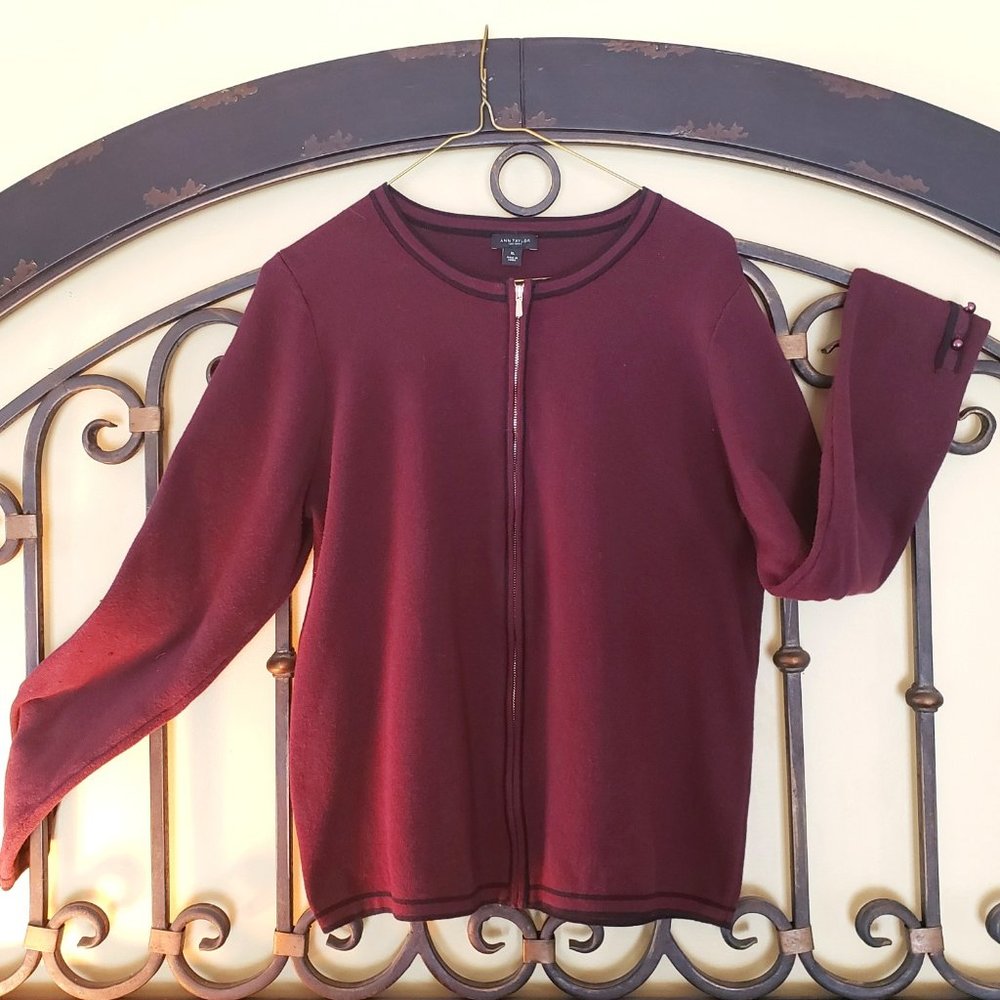 Ann Taylor Factory Zip-up Cardigan